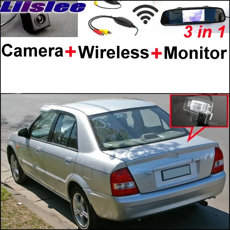 

Liislee 3 in1 Special Camera + Wireless Receiver + Mirror Monitor Easy DIY Back Up Parking System For Mazda Protege Protege 5