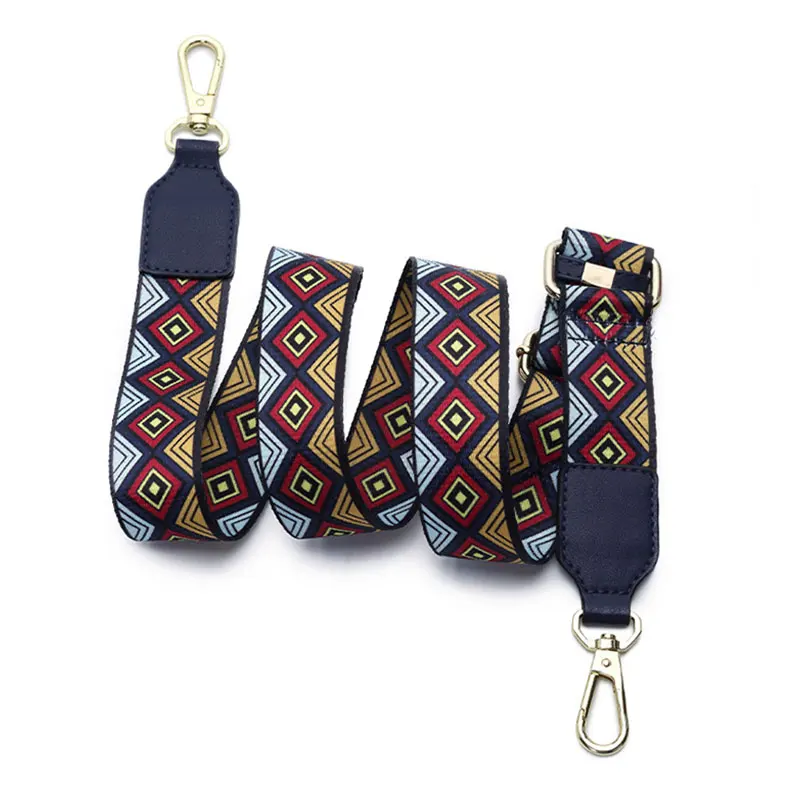 Fashion Color Blocks Shoulder Bag Straps 122 * 4 CM Soft Canvas Leather Bag Accessories Comfort Quality Bag Strap 2019 Hot