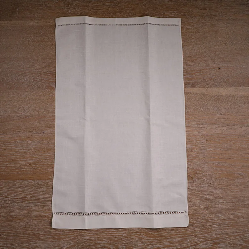 algodão bege ecru toalhas de hóspedes com hand-made trabalho elaborado