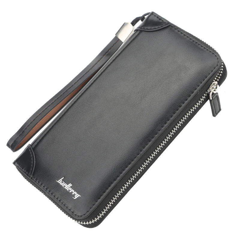 

Baellery Wallet Men Brand Long Wallets Designer Leather Zipper Men's Wallet Male Clutch Bag Card Holder Casual Phone Money Purse