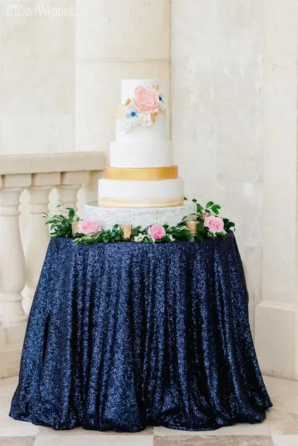 Online Navy Blue Sequin Tablecloth 132 Inch Round Navy Blue Sequin Tablecloth 132 Inch Round Wedding Glitter Table Cloth Gold Sparkly