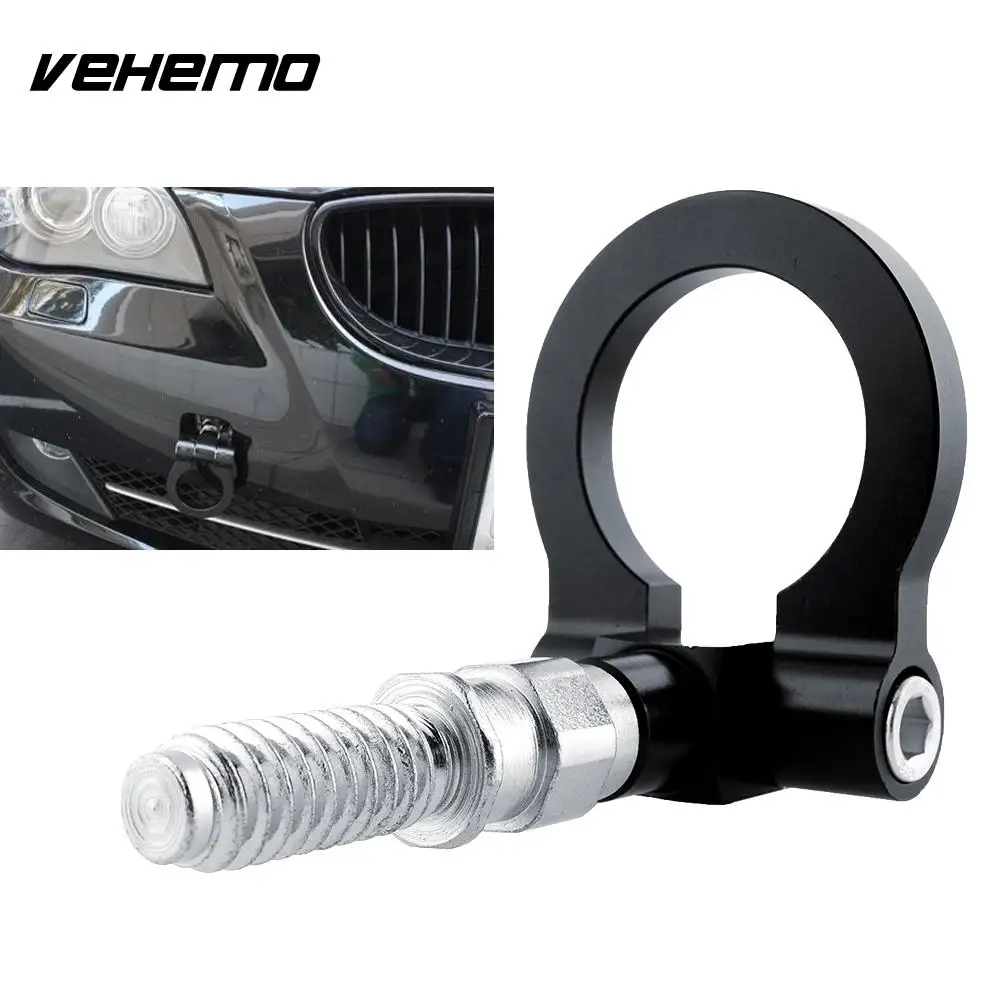 Vehemo جديد أسود سباق برغي في الجبهة الخلفية اليورو نوع سحب هوك الألومنيوم ل bmw x5 x6 mini cooper المتانة