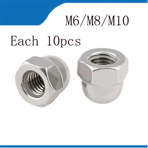 30pcs DIN Acorn Nuts m6 m8 m10 Bronze Cap Nut Acorn Dome Head Hex Nuts