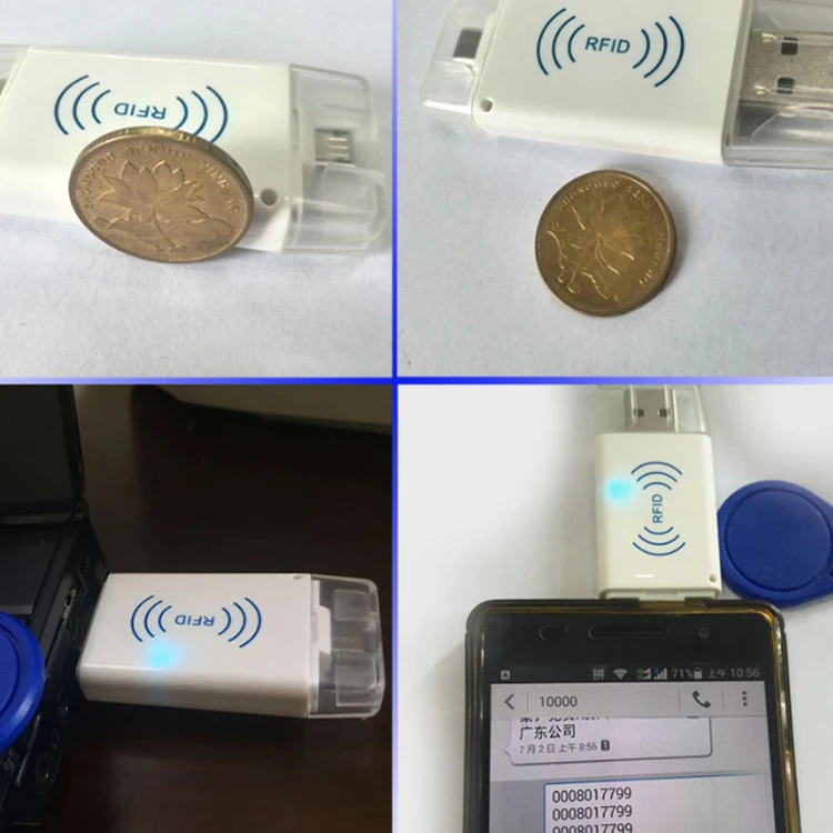 Мини Портативный USB и Micro usb считыватель id карт 125 кГц RFID смарт EM поддержка Win8/Android/OTG