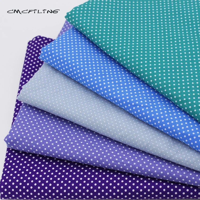 

CMCYILING 5pcs/lot, Dot/Printed Cotton Fabric/Patchwork Cloth For Sewing Quilting Fat Quarters Material 50*50cm