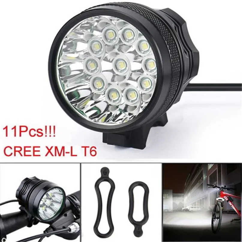 Perfect New 28000 Lm 11*T6 LED Bicycle lantern bike Headlamp HeadLight Lamp Flashlight Lights 6400mAh battery farol bike light #2A26 2 Perfect New 28000 Lm 11*T6 LED Bicycle lantern bike Headlamp HeadLight Lamp Flashlight Lights 6400mAh battery farol bike light #2A26 2