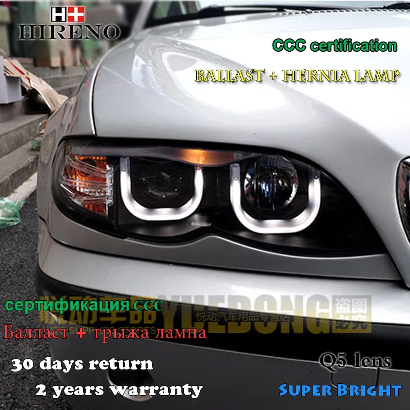 Фары Hireno на 2002-2006 годы БМВ E46 318 320 325CI 330CI сборки фары СИД DRL Ангел объектив двойной Луч HID ксеноновая 2шт Фары Hireno на 2002-2006 годы БМВ E46 318 320 325CI 330CI сборки фары СИД DRL Ангел объектив двойной Луч HID ксеноновая 2шт