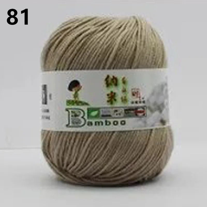 6ply акриловый Yarnsilk белок хлопок мягкое качество детский двор для ручного вязавязаный крючком ручной вязки DIY пряжа 50 г - Цвет: 81