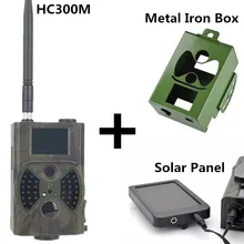 Солнечная охотничья камера зарядное устройство ночного видения инфракрасная охотничья камера с металлической железной коробкой 12mp chasse scout photo камеры для ловушек