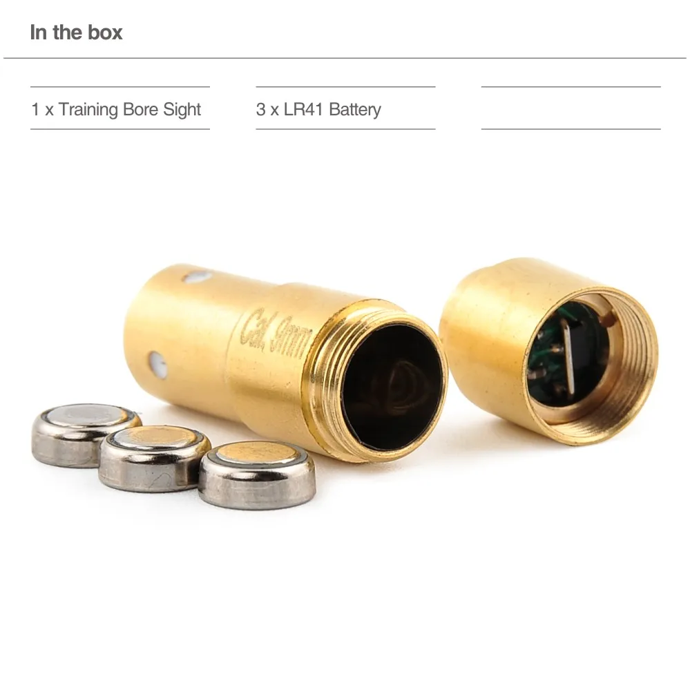 2017 New Arrival Universal Laser Bore Sight, 9MM Laser Training Bullet