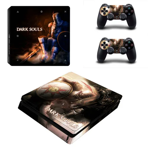 Игра Dark Souls PS4 тонкая кожа Наклейка виниловая для консоли Playstation 4 и 2 контроллеров PS4 тонкая кожа Наклейка - Цвет: YSP4S-2247