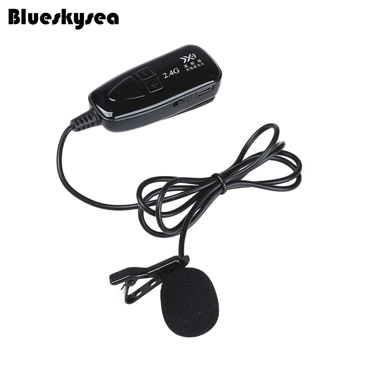 

2.4G Wireless Microphone Lapel Style MIC Receiver Transmitter Voice Amplifier Recording Plug Play Portable for Teaching