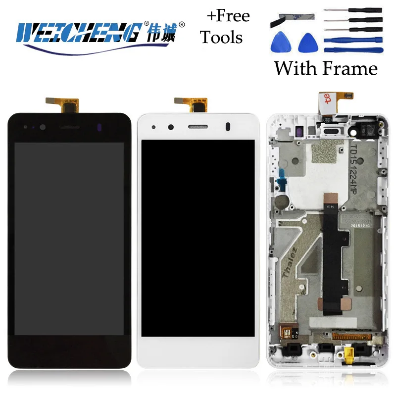 ЖК-дисплей WEICEHNG для BQ Aquaris A4.5 экран + Защитная пленка экрана с черным/белым цветом