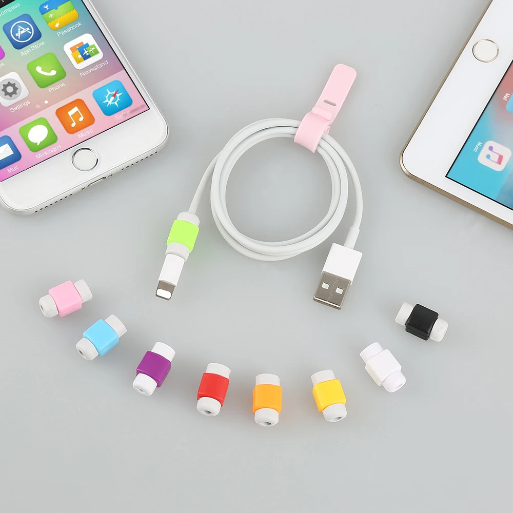 Cable Protector Data Line Colors Cord Protector Protective Case Long Size Cable Winder Cover For iPhone USB Charging Cable