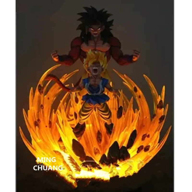 Статуя DragonBall Saiyan Son Goku 23 62 дюйма грудь светодиодный светильник портрет головы