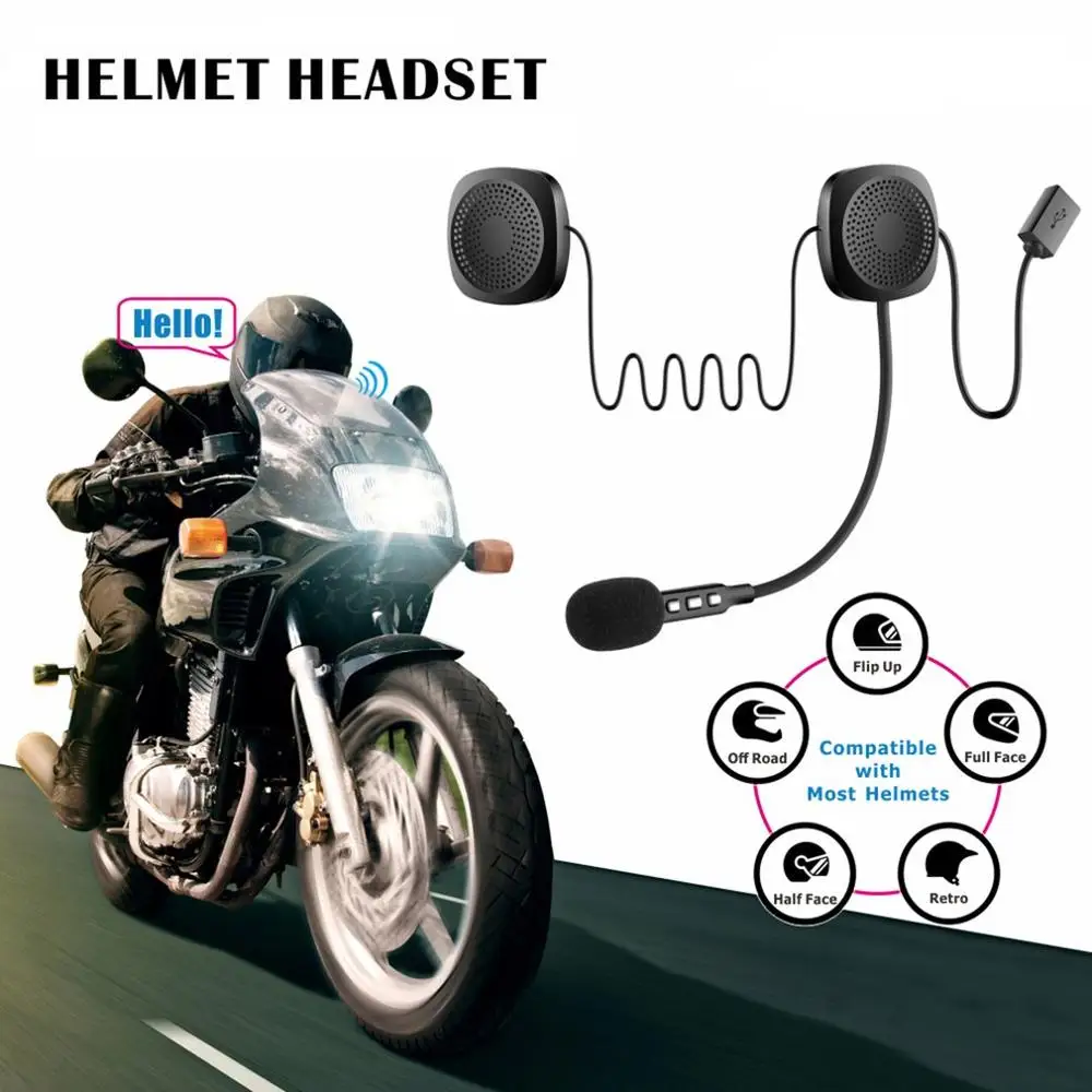 

SK-BB04 Helmet Headset Wireless Headphones Compatible with most Motorcycle Scooter Helmets Talking Hands-Free