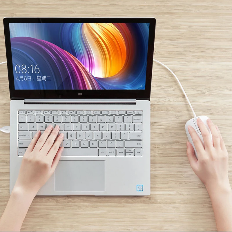 Xiaomi новая Идентификация отпечатков пальцев мышь USB интерфейс для Windows10, 8,1 поверхность ноутбука Настольный компьютер офисная проводная мышь