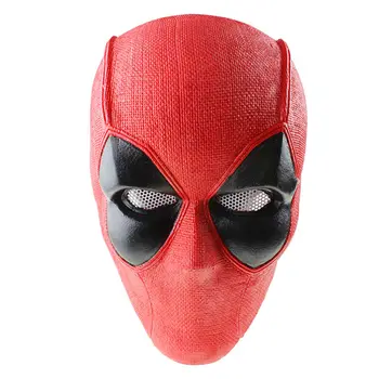 

Airsoft Deadpool Mask Cosplay Costume Adult Red Masks Prop accessorie Halloween Pool paintball protective bb gun air wargame