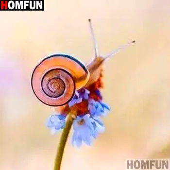 

HOMFUN Full Square/Round Drill 5D DIY Diamond Painting "Animal snails" 3D Embroidery Cross Stitch 5D Decor Gift A14343