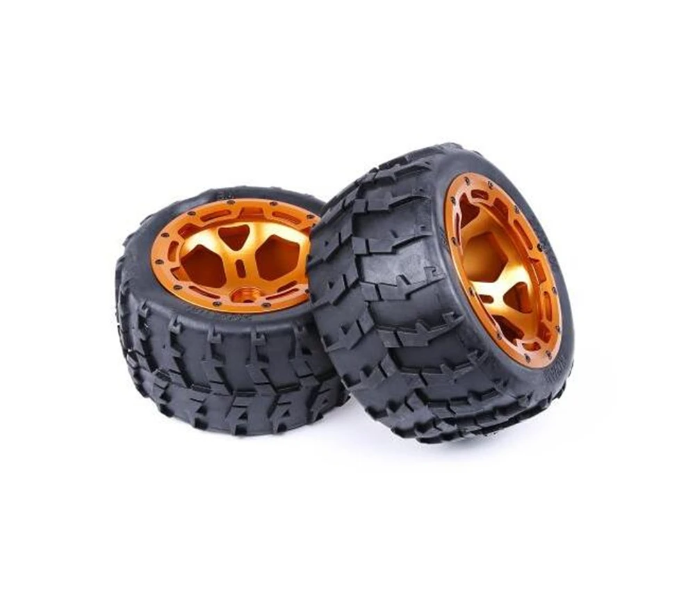 

2pcs Aluminum alloy cnc machining wheel hub with tires assembly for 1/5 scale FG BM Spare Parts toys Truck