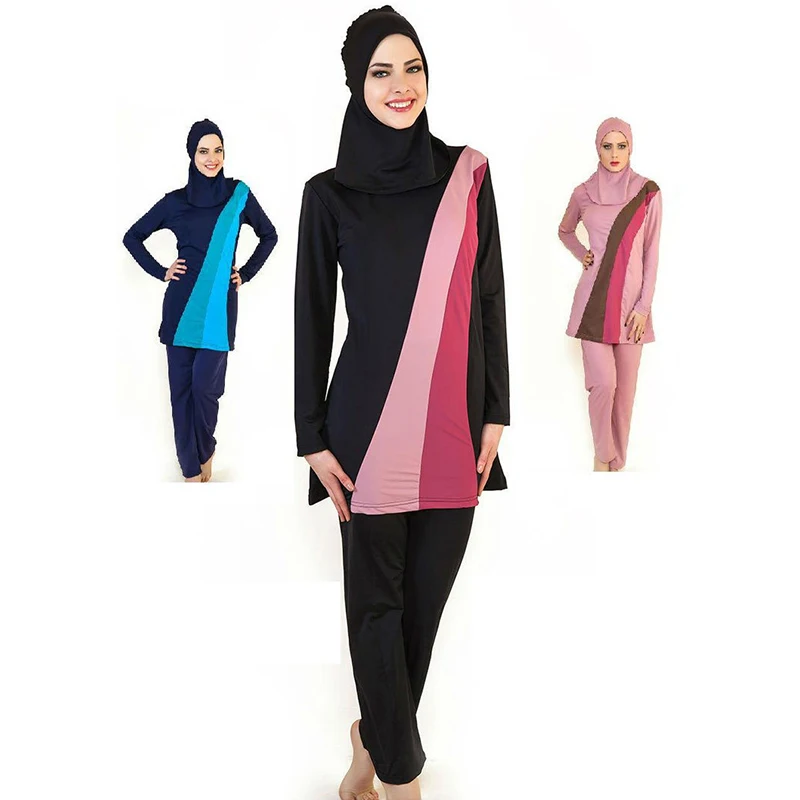 

Top Quality Maillots De Bain Muslim Swimwear Islamic Swimsuit For Women Hijab Modest Long Dress Full Cover Plus Size Swimwear