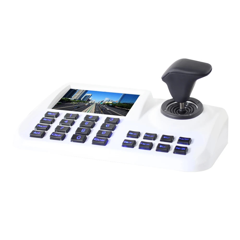 Новинка 5 дюймовый ЖК экран H.265 Onvif 3D CCTV IP PTZ джойстик контроллер клавиатура с HDMI USB