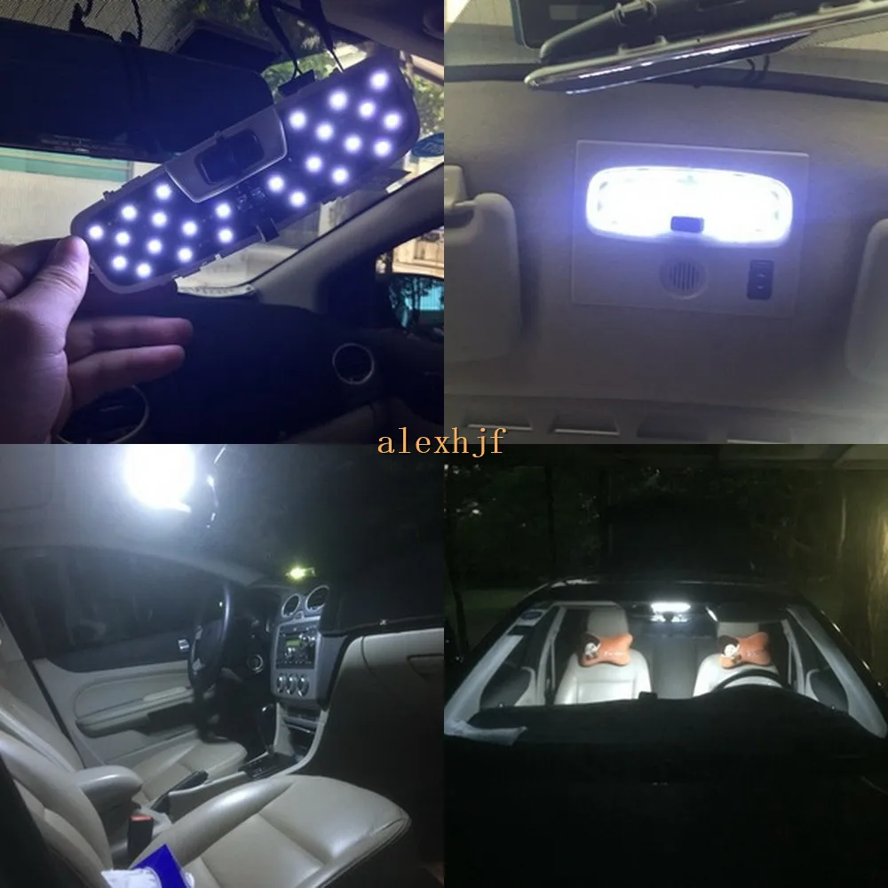 Us 10 99 July King Car Led Interior Reading Lights Case For Ford Focus Hatchback 2007 2014 Ecosport And Fiesta Without Sunroof Version In Signal