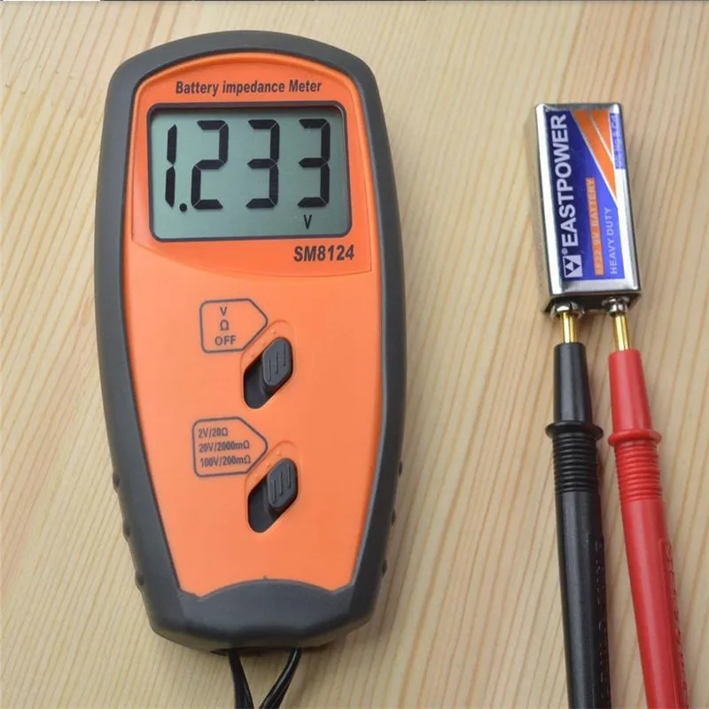 Internal resistance of the battery voltage meter, SM8124 ...