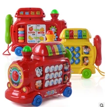 Музыкальный локомотив телефон может задавать вопросы о светящихся поющих моделях телефонов для детских игрушек