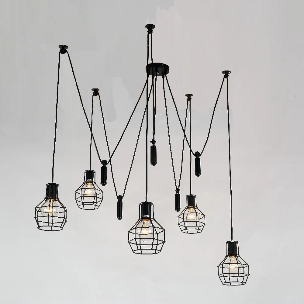 Mordern Art Deco Edison Bulb Light 5 lights Chandelier