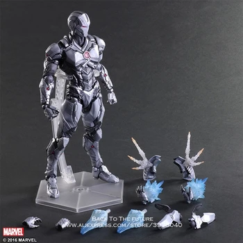 

Disney Marvel Avengers Iron Man gray 28cm Action Figure Posture Model Anime Decoration Collection Figurine Toys model children