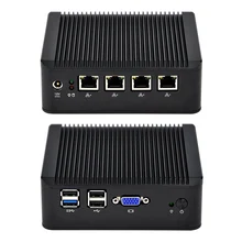 DHL Бесплатная доставка процессор celeron J1900 Quad core pfsense ubuntu Micro PC с 4 LAN