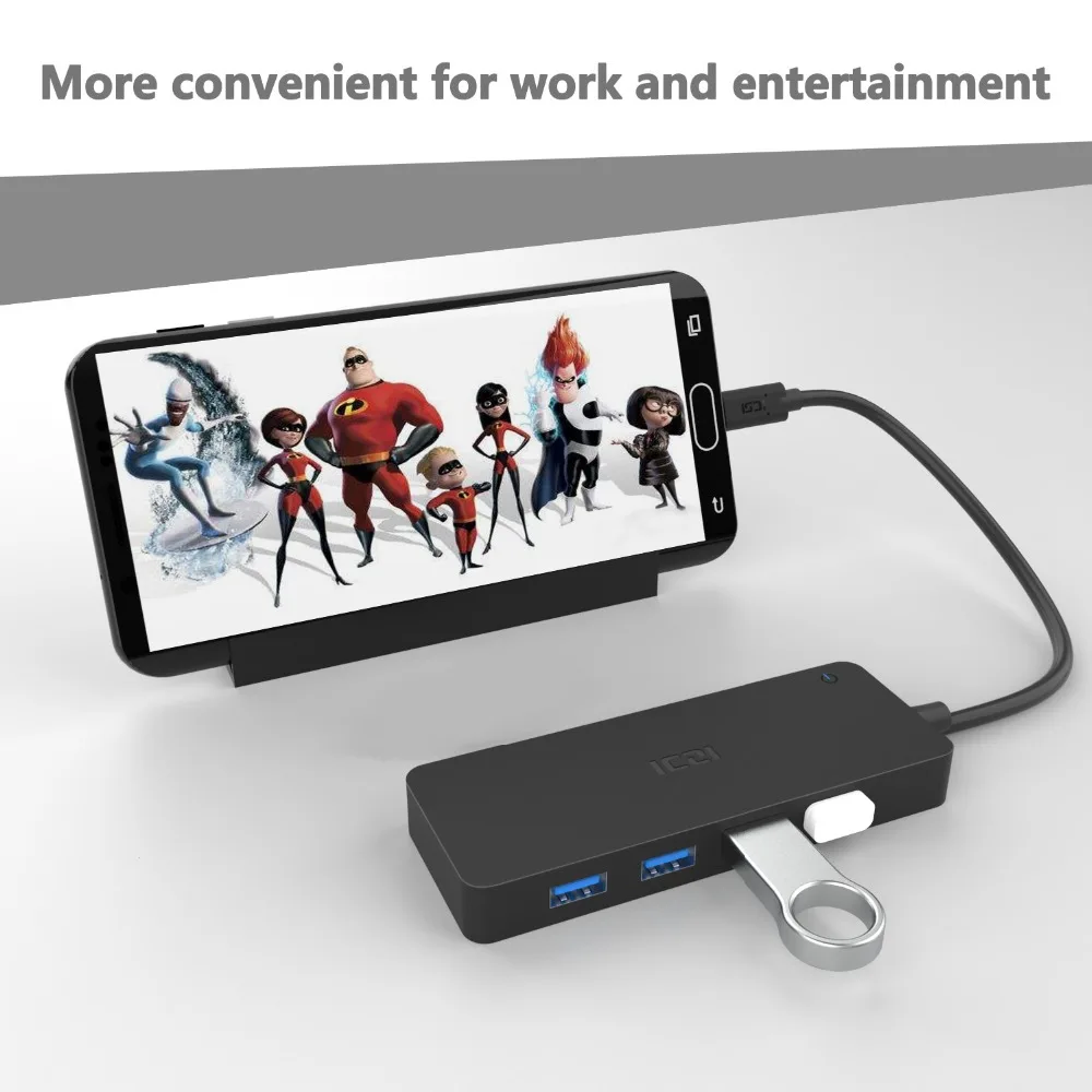 ICZI USB C концентратор до 4 3 0 портов адаптер type c otg для передачи данных конвертер