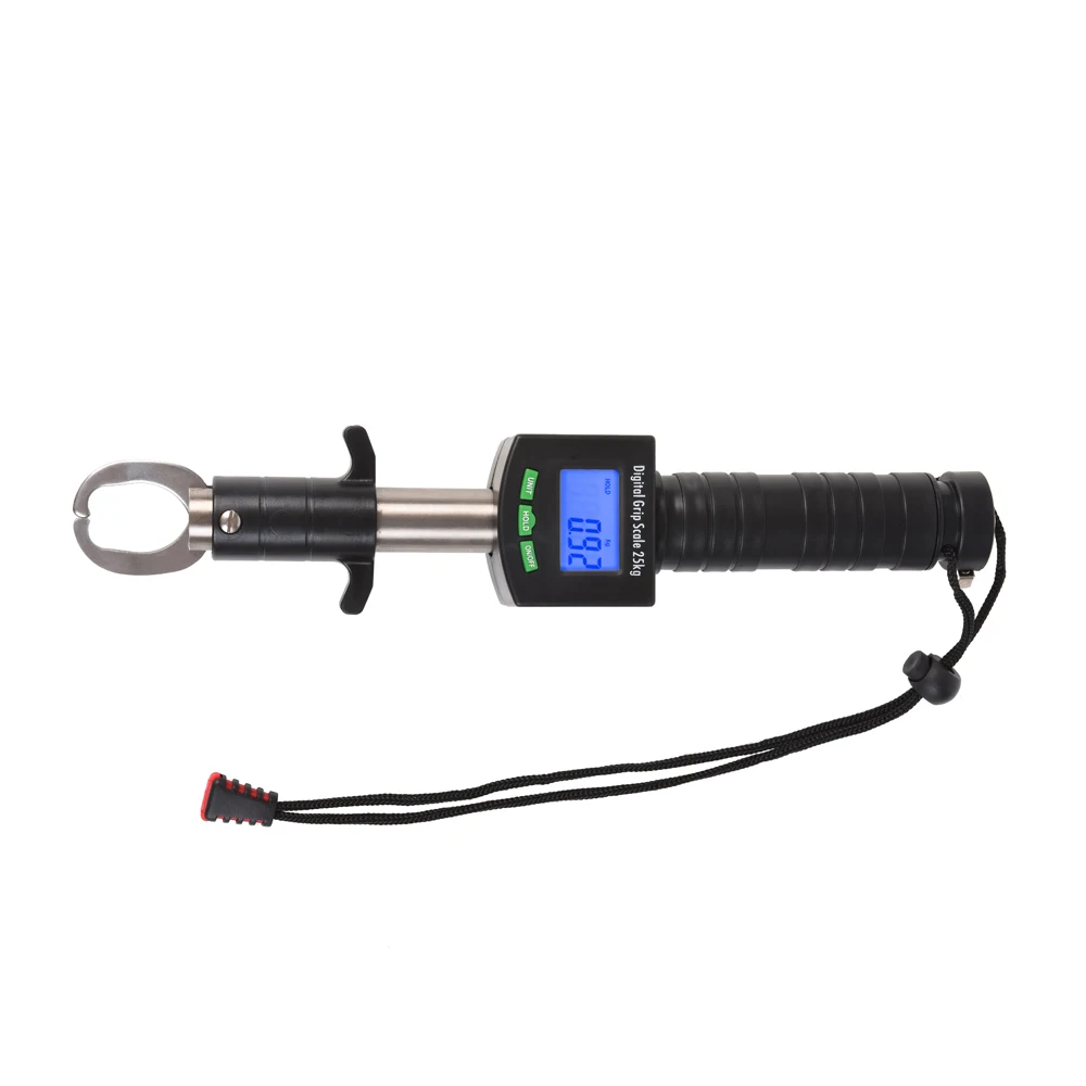 Синий Fish Grip алюминиевый сплав цифровой рыбы губной Захват Grabber весы с лентой измерения рыболовные снасти Рыба сцепление - Цвет: Синий
