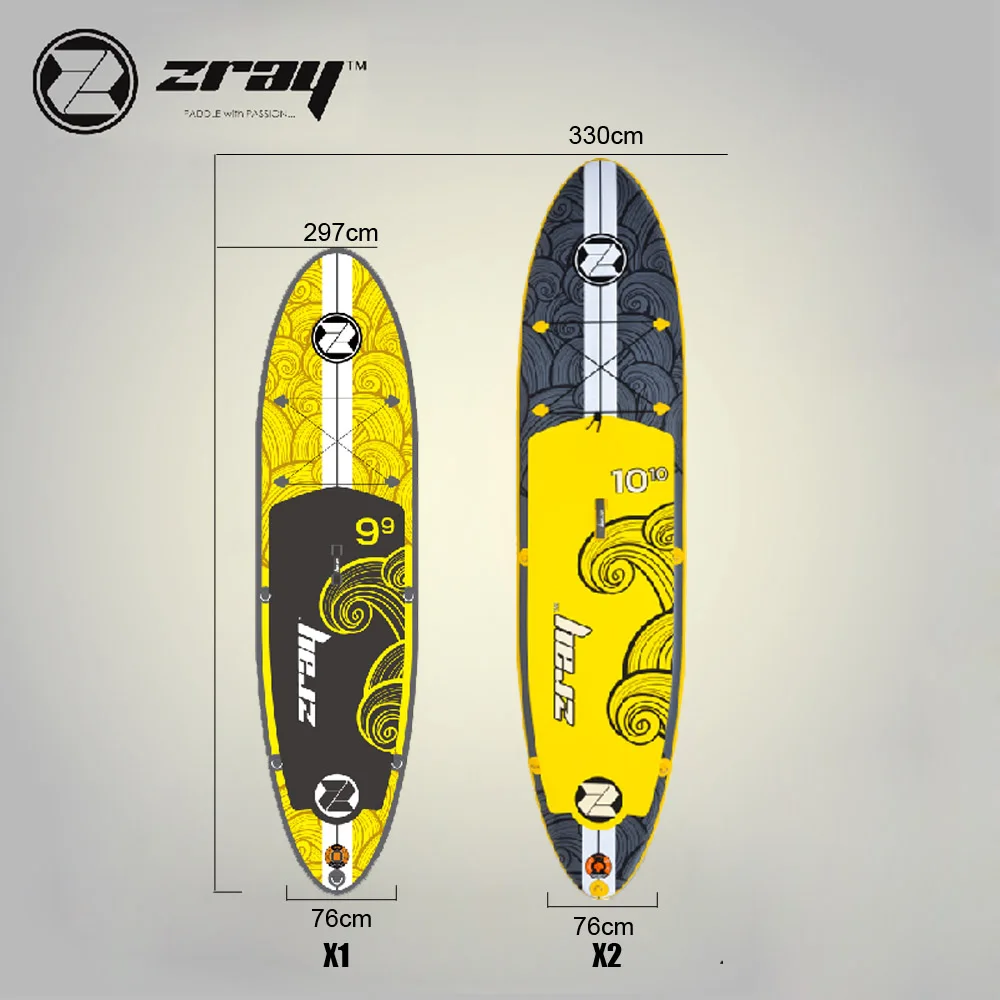 

New design Zray X1 X2 inflatable sup stand up paddle board surfing board
