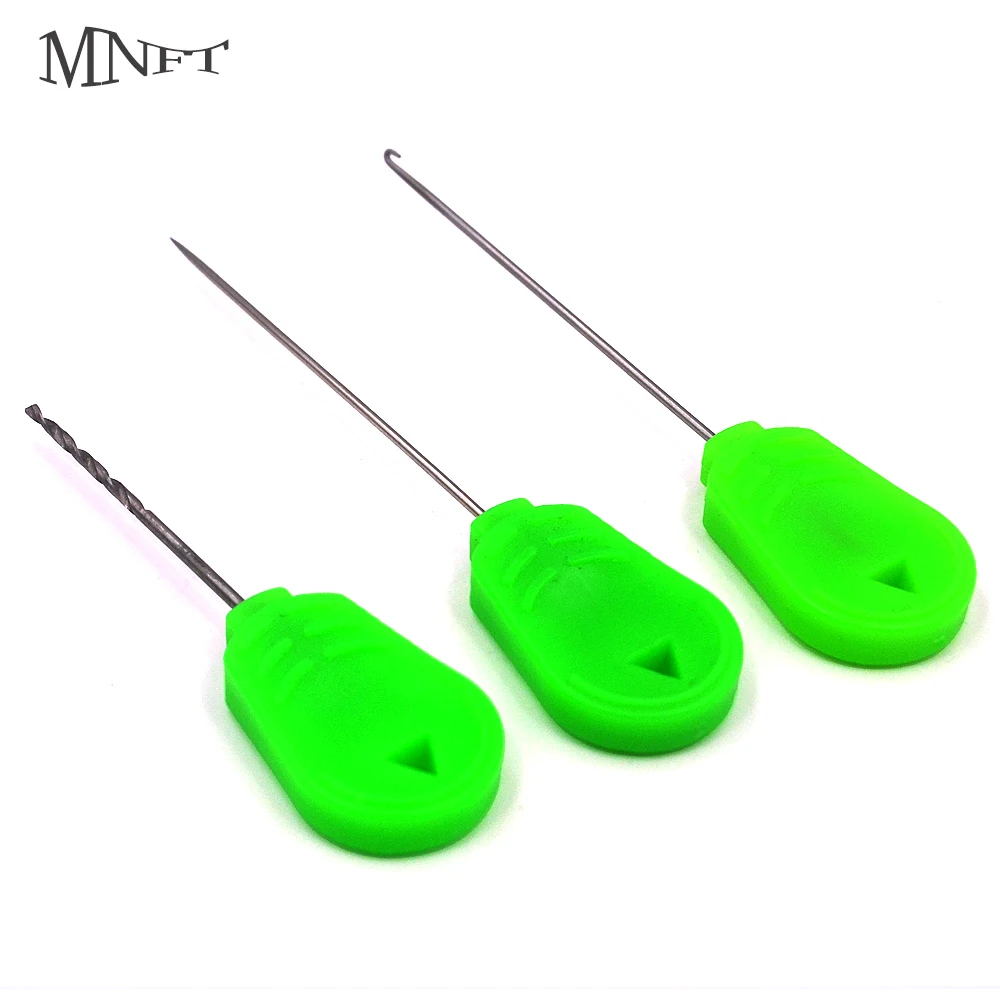 

MNFT 1Set Kit Hook+Stringer+Drill Tool Set Fishing Bait Tool 3_In_1 Fishing Bait Needle Set