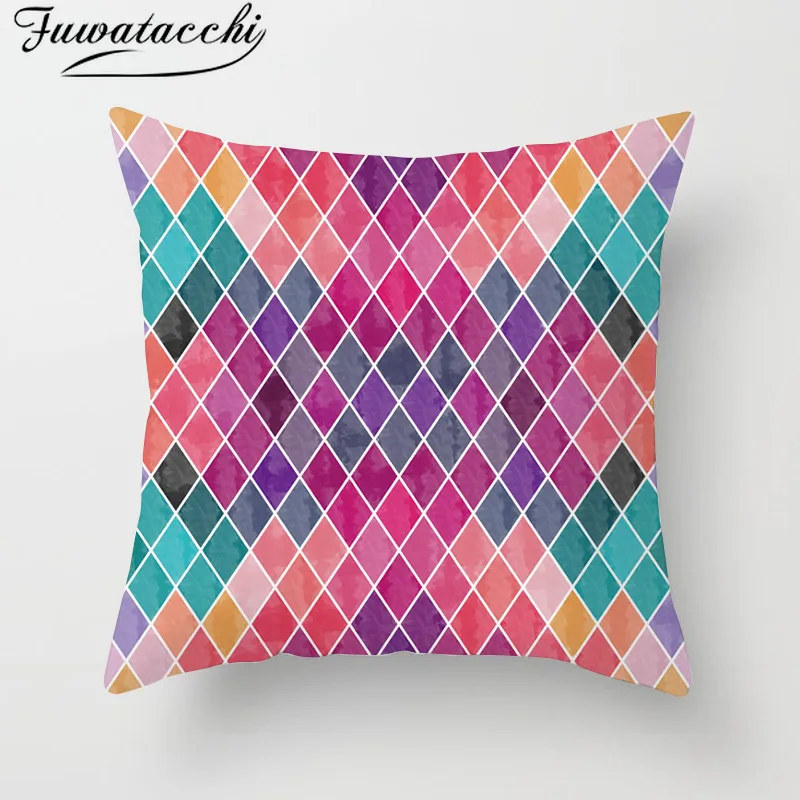 

Fuwatacchi Nordic Style Painting Pillow Cover Geometric Pillow Case Wedding Decoration Home Decorative Pillows Cover Sofa Car