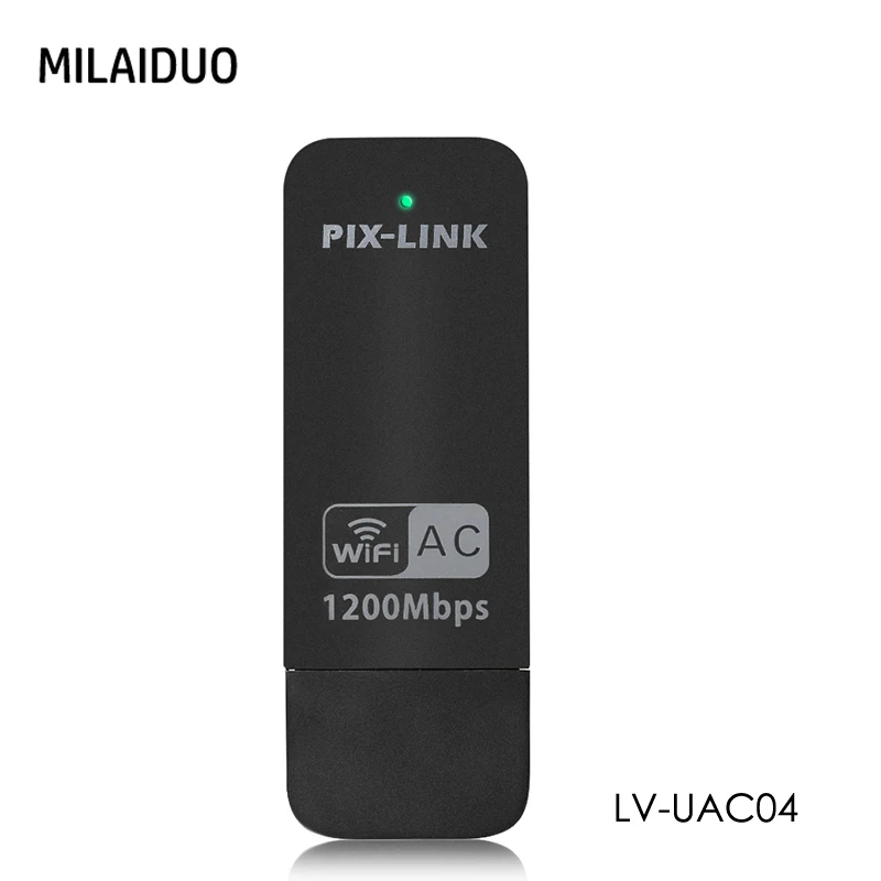 

PIXLINK LV-UAC04 MT7612U Wireless USB Adapter 1200M 2.4/5GHz Dual-band WiFi Portable Router Support Client AP Operation Model