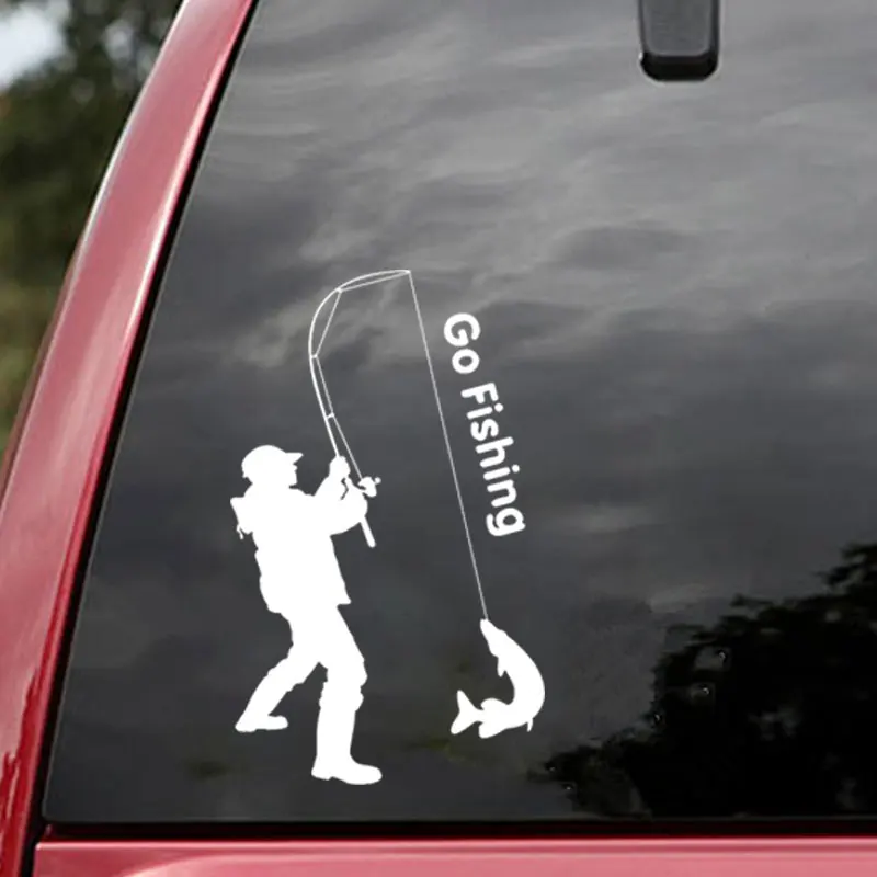 Go Fishing модные хобби забавная наклейка для автомобилей виниловая на окно