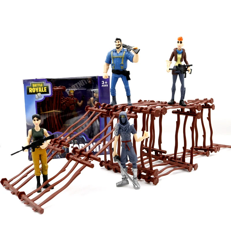 

11.5cm e enfant Action Figures Fortnight Battle Royale PVC Characters + Weapons Collection Model Toys for children Gift