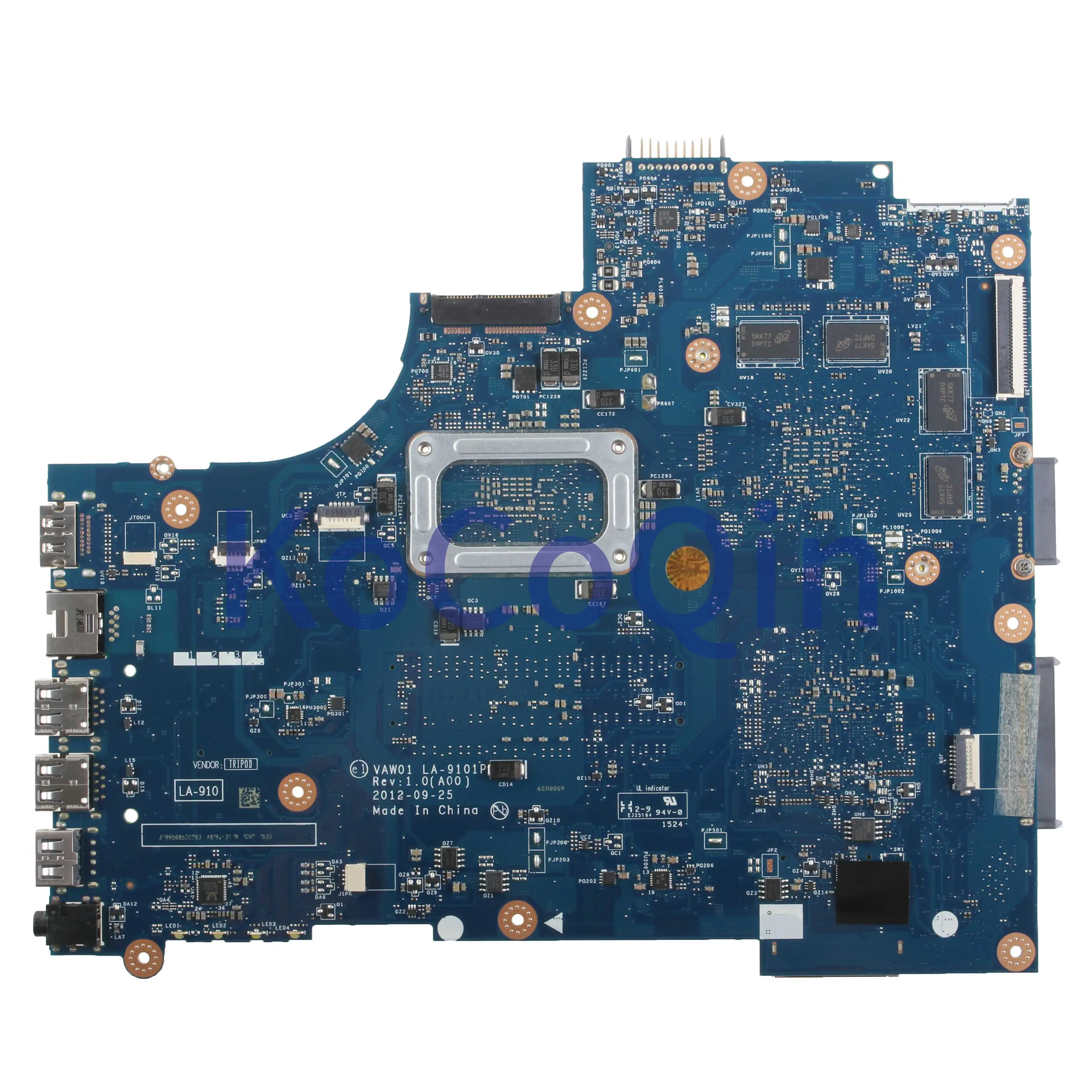 remarkable  KoCoQin Laptop motherboard For DELL Inspiron 15R 3521 5521 I5-3337 Mainboard CN-0P14T7 0P14T7 VAW01