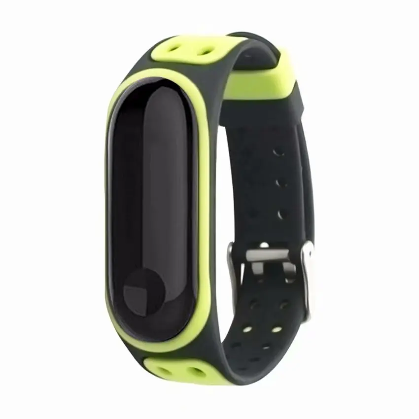 Модный силиконовый ремешок для Xiaomi mi Band 3 двойной цвет спортивная петля браслет