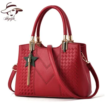 

2020 New Pattern Women's Single Shoulder Bag Embroidery Portable Fashion Ladies Totes Tassel Shell OL Commuter Bag Classic Purse