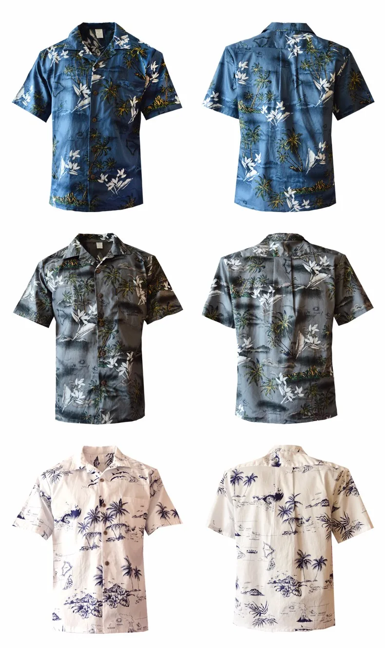 Летний стиль, мужская рубашка, хлопок, Гавайский пляж, большой размер, с коротким рукавом, одежда, нарядное платье, рубашки для мужчин, Гавайские рубашки с принтом