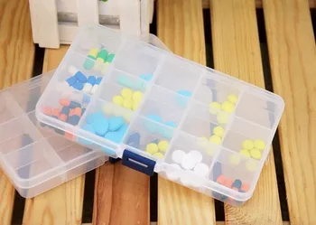 

4PCS 15 Slot Plastic Jewelry Adjustable Compartments Box Case Craft Organizer Storage Beads Free Ship