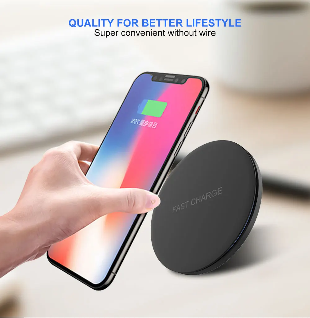 PORTEFEUILLE 15W Fast Wireless Charger For Iphone X Xs MAX XR 8 Plus Quick Chargeur Induction For Samsung S8 S9 S10 Plus Note8 9 (6)