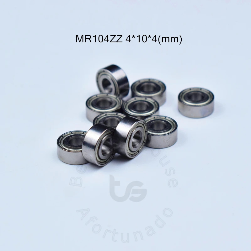 MR104ZZ 4*10*4(мм) подшипник ABEC-5 подшипник 10 шт. металлический герметичный мини-подшипник MR MR104 MR104ZZ хромированные стальные подшипники