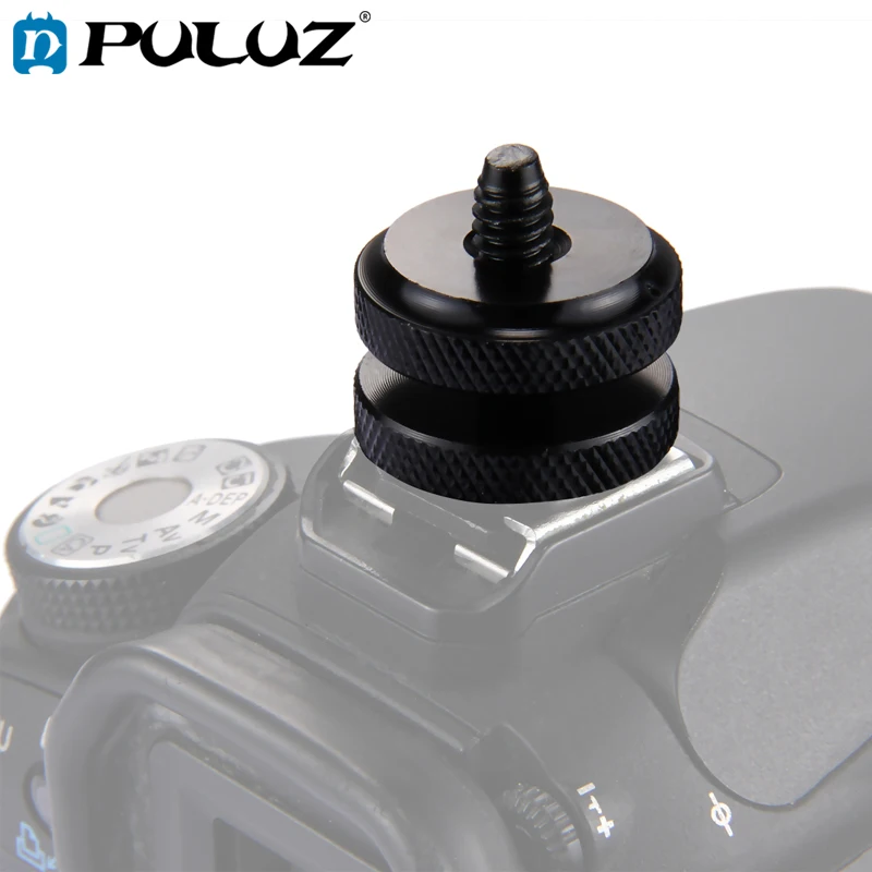 

PULUZ Reinforced Hot Shoe 1/4 inch Screw Adapter with Double Nut for DSLR Cameras, GoPro HERO5 /4 /3+ /3 /2 /1