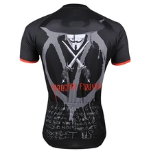 V для Вендетта для мужчин; короткий рукав трикотаж полиэстер черный Велосипедный спорт костюмы дышащий Ciclismo Ropa