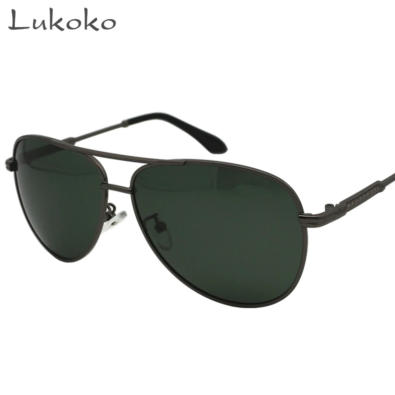 Lukoko Polar 400 авиаторы очки солнцезащитные мужские поляризованные UV400 зелёные стекло